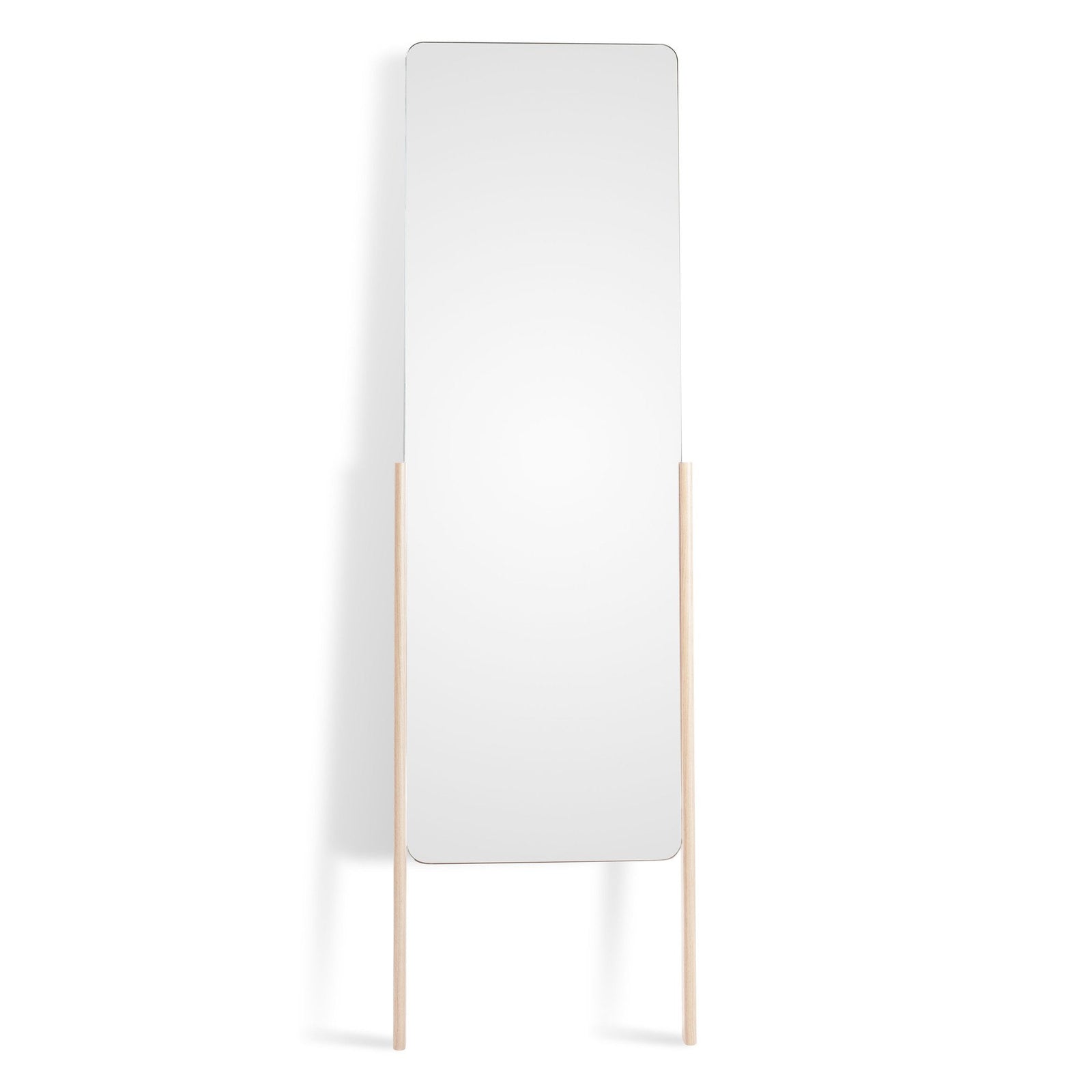TDH Leaning Mirror mirror BluDot White Ash