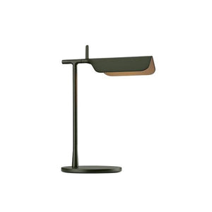 Tab Table LED Lamp 90° Rotatable Head Table Lamps Flos Dark Green Matte 