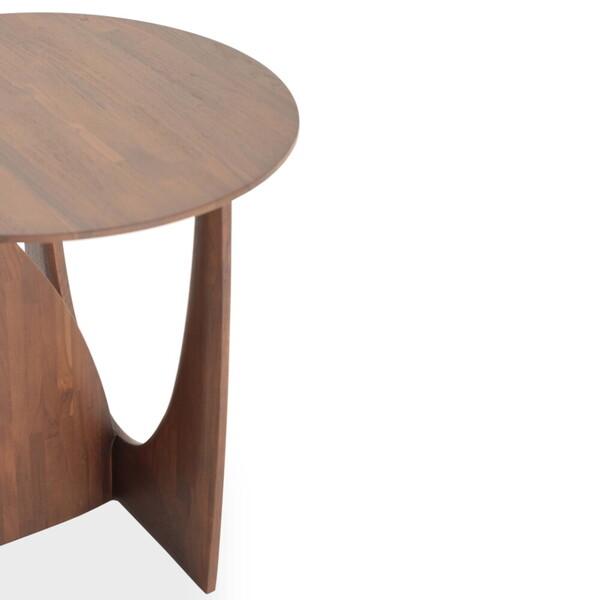 Teak Geometric brown side table side table Ethnicraft