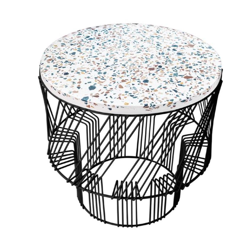 Terrazzo Side Table side/end table Bend Goods Black
