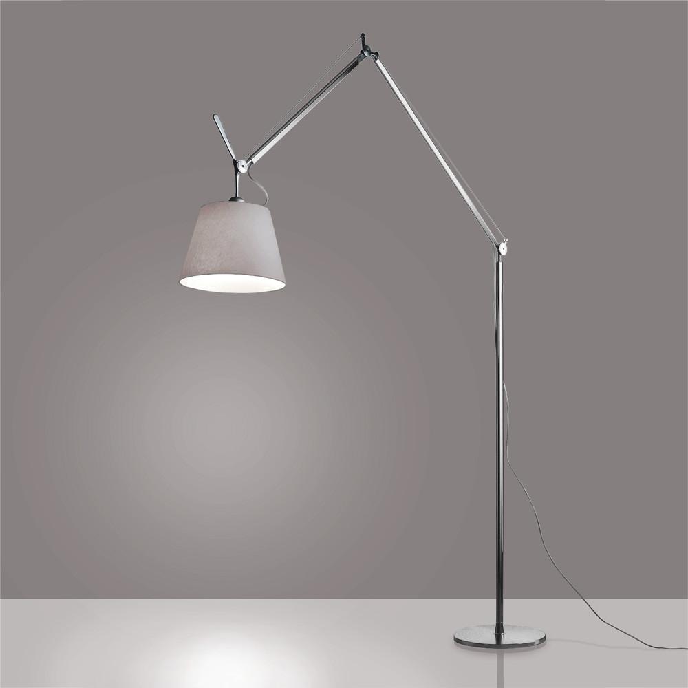 Tolomeo Mega Floor Lamp Floor Lamps Artemide 14" Silver Fiber (Diffuser)/ Aluminum (Body & Base)