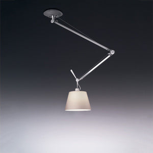 Tolomeo Off-Center Suspension Lamp hanging lamps Artemide 12" parchment shade 
