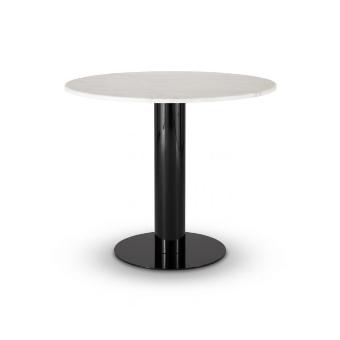 Tube Dining Table Dining Tables Tom Dixon Black Base/White Marble 900MM