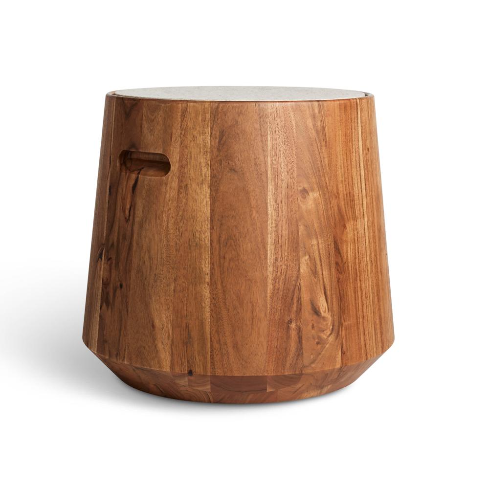 Turn Stool Stools BluDot Acacia / Heathered Off White