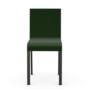 .03 Non-stacking Chair Side/Dining Vitra Powder-coated black Dark Green Glides for carpet