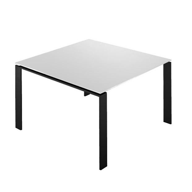 Four Soft Touch Square Table Tables Kartell White Black