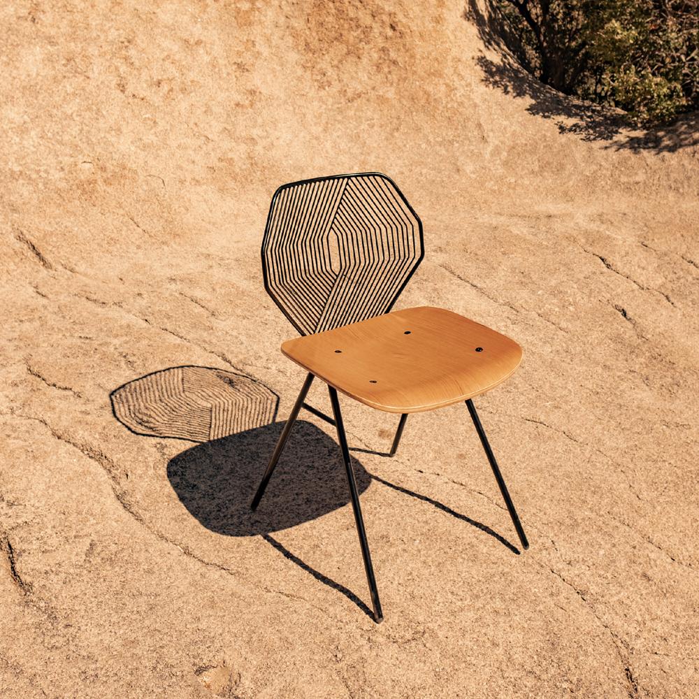 Wood & Wire Chair Side/Dining Bend Goods