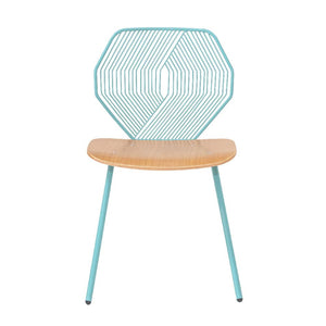 Wood & Wire Chair Side/Dining Bend Goods Aqua 