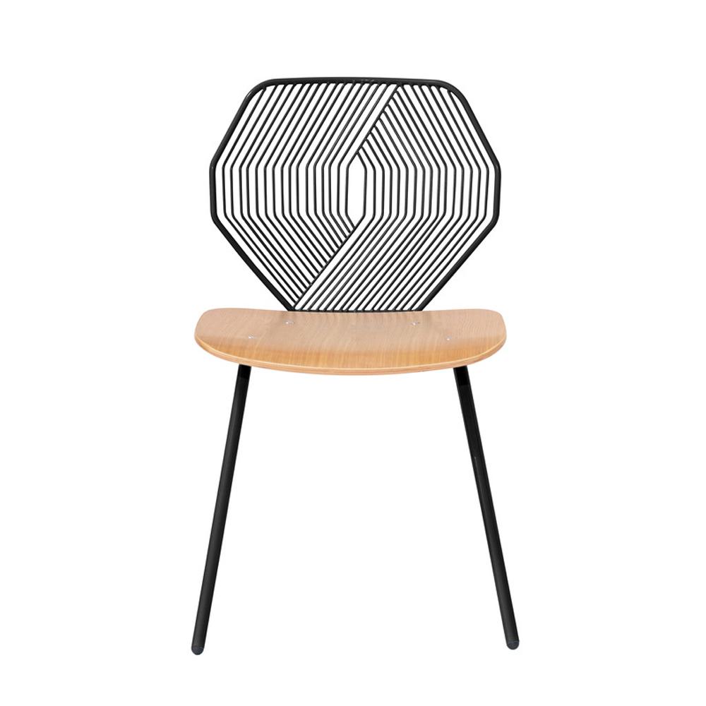 Wood & Wire Chair Side/Dining Bend Goods Black