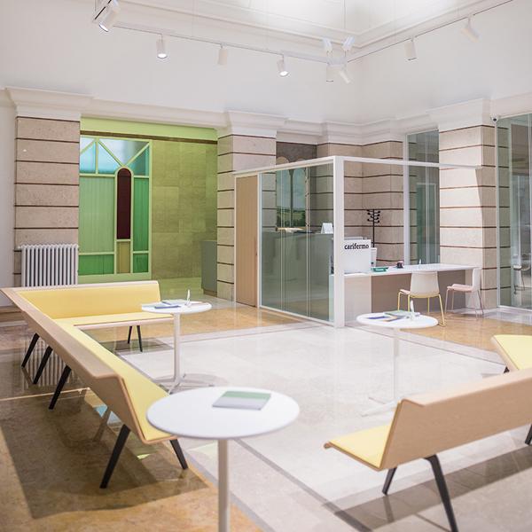 Zinta 4 Seats Waiting Bench Laminate Benches Arper