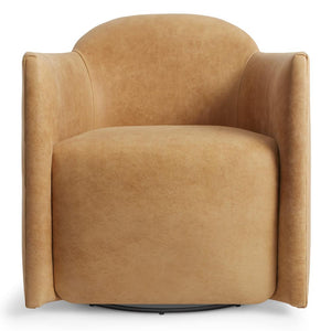 About Face Swivel Lounge Chair lounge chair BluDot Camel Leather 