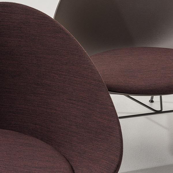 Adell 4 Leg Base Lounge Chair With Fully Upholstered Chairs Arper