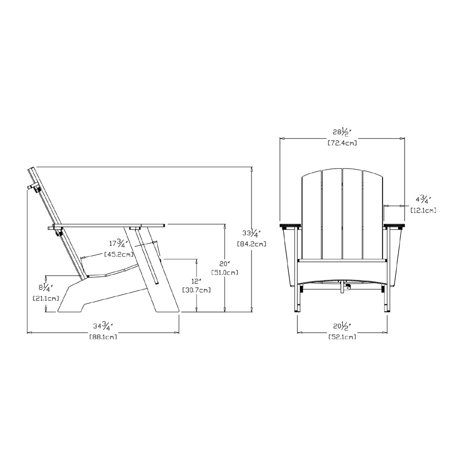 Adirondack Curved Chair lounge chairs Loll Designs