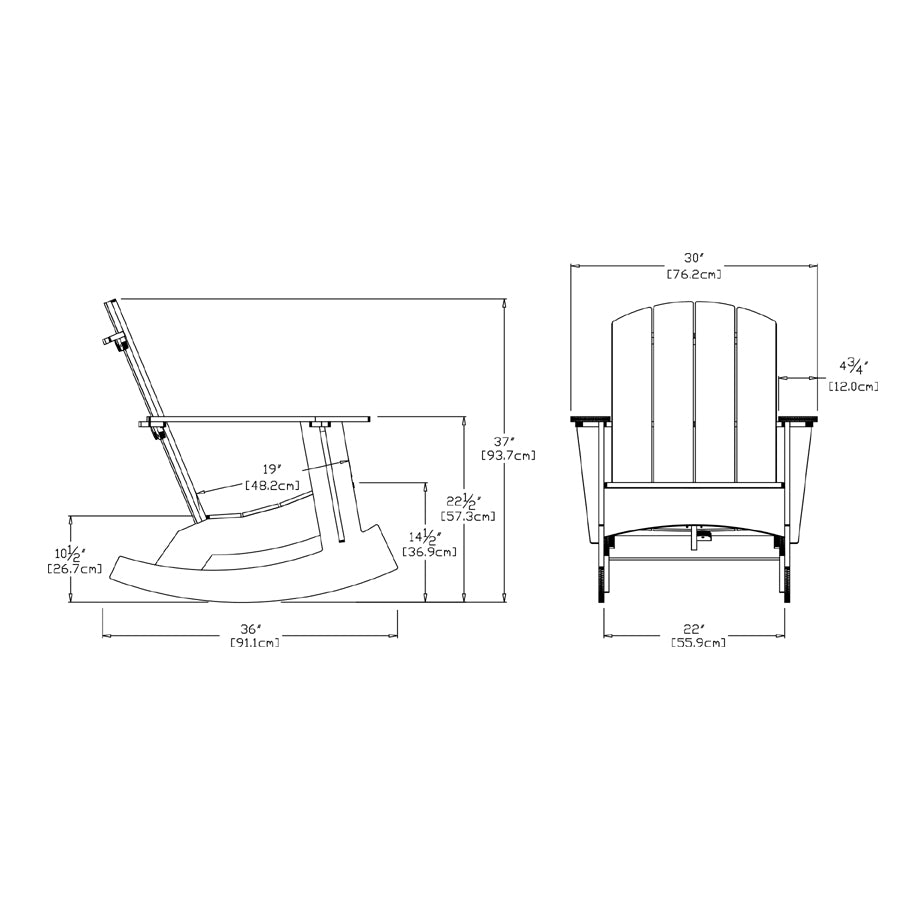 Adirondack Rocking Chair Curved rocking chairs Loll Designs