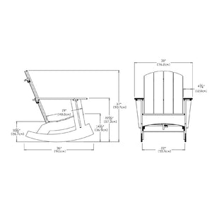 Adirondack Rocking Chair Curved rocking chairs Loll Designs 