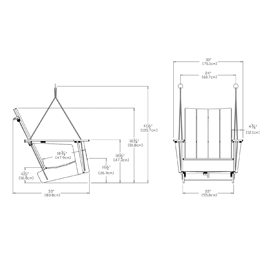 Adirondack Swing lounge chairs Loll Designs