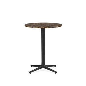 Allez Table 4 Leg Tables Normann Copenhagen Round 60cm Marble - Coffee (Dark Emperador) 