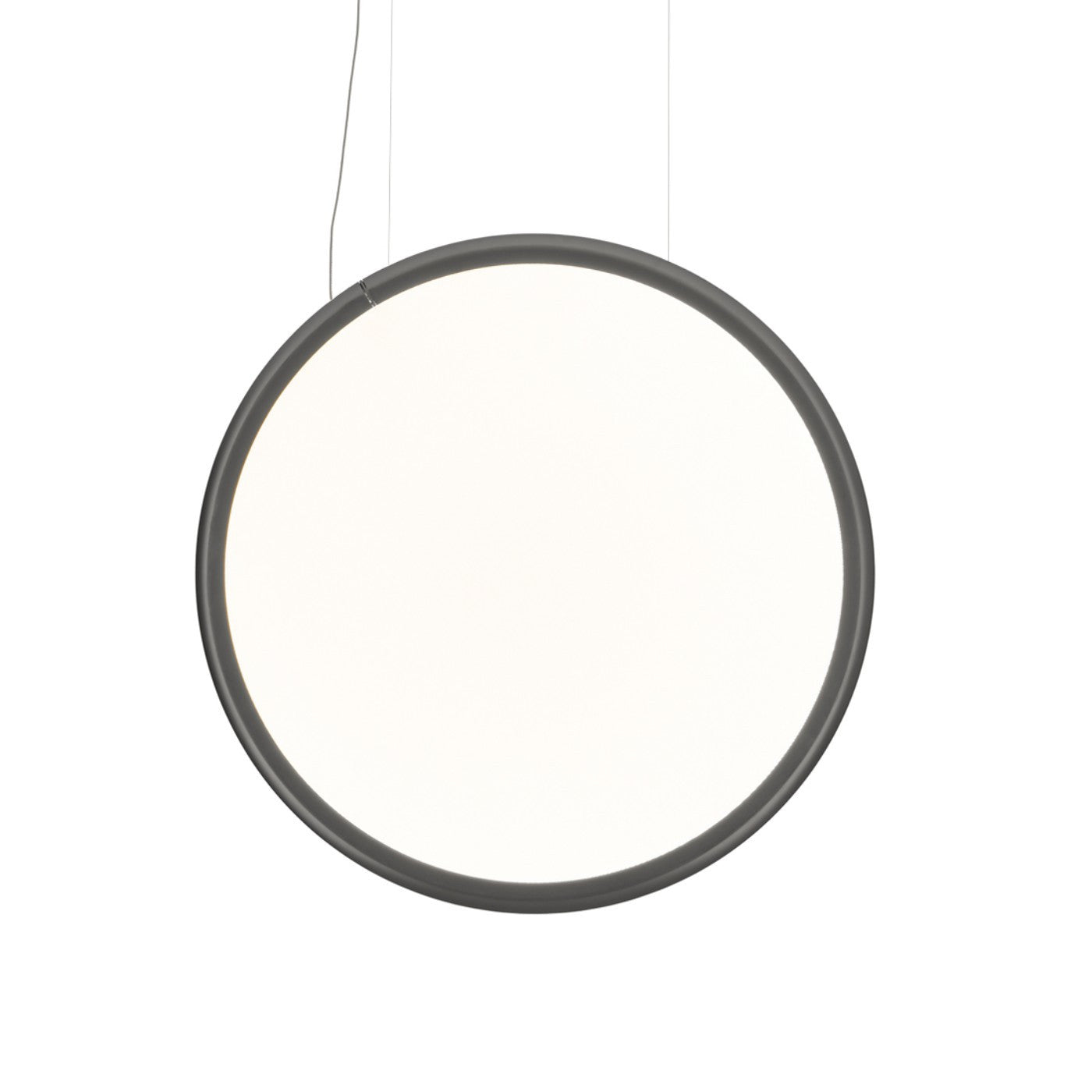 Discovery Vertical Suspension Pendant Lights Artemide 100 Transparent (Diffuser)Polished Aluminum (Rim) Dimmable 0-10V