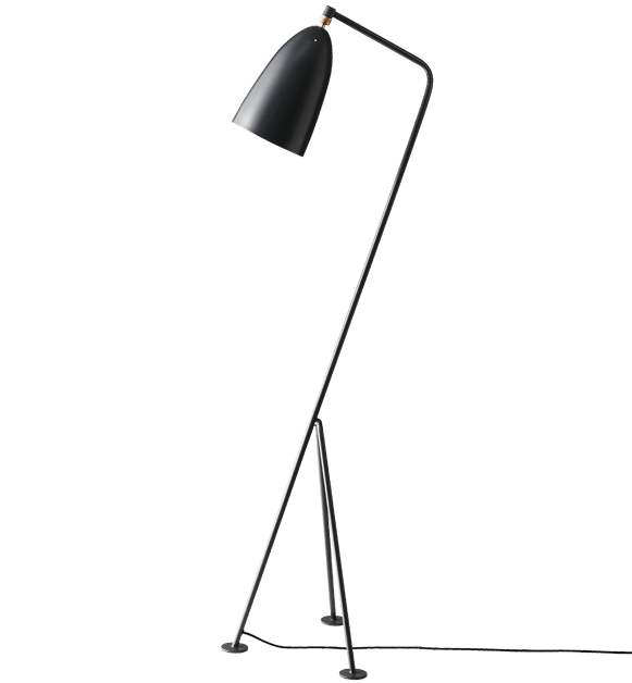Grossman Grasshopper Floor Lamp Floor Lamps Gubi Anthracite Grey