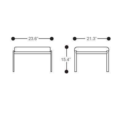 Kiki 1-Seater Bench Benches Artek