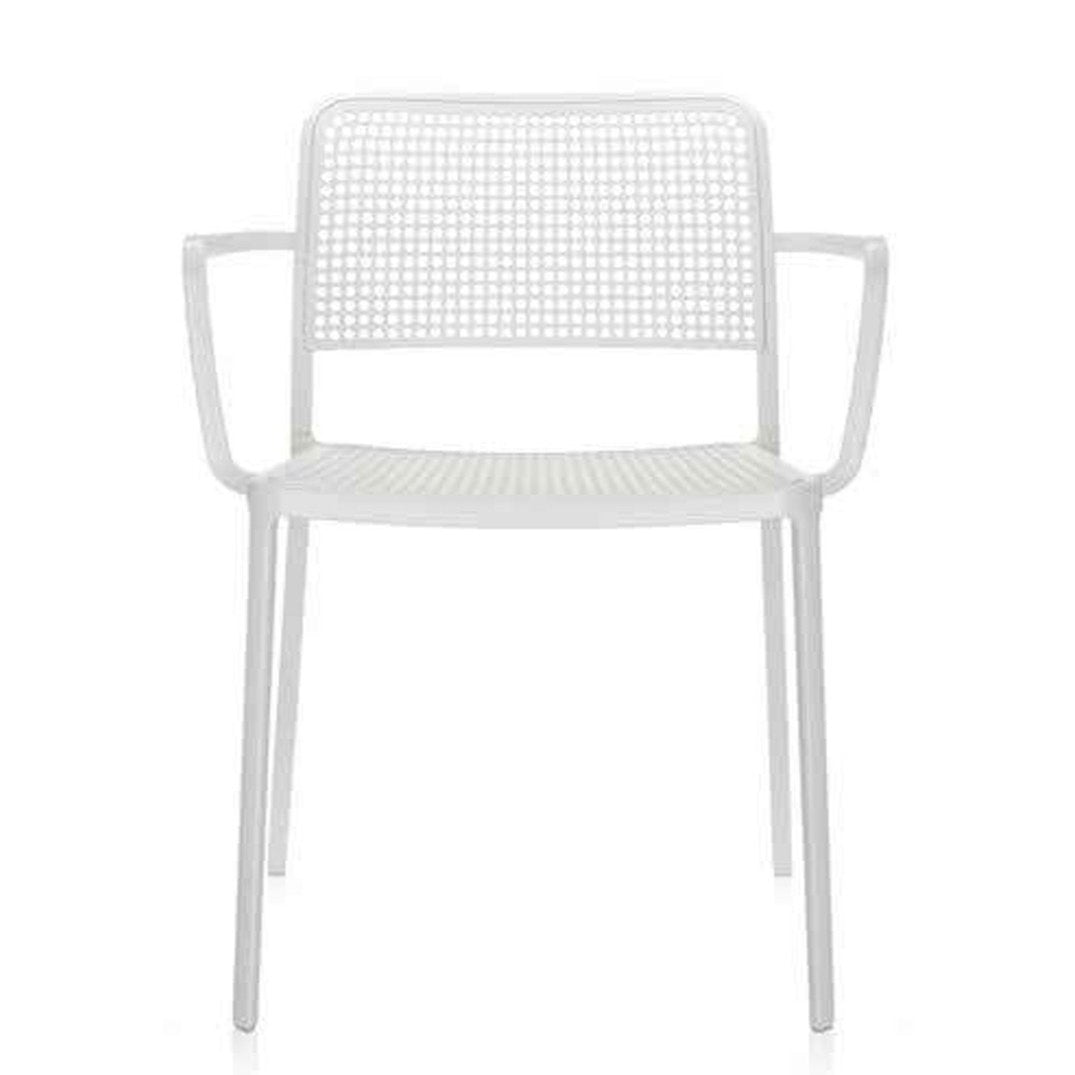 Audrey Armchair Side/Dining Kartell White Painted Frame/White Seat & Back