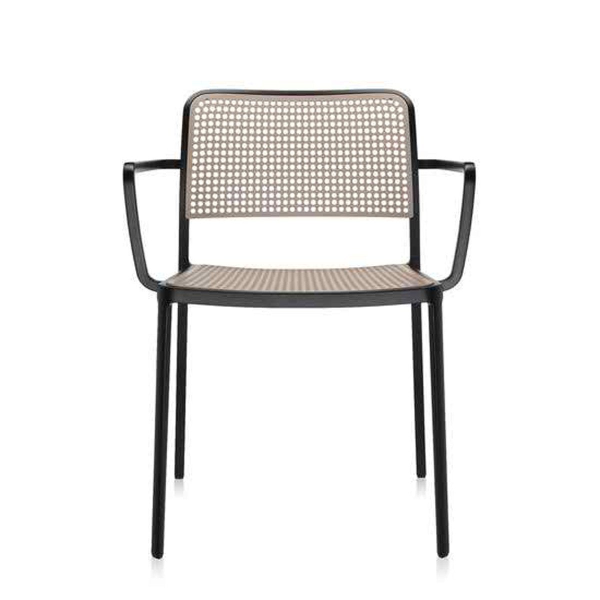 Audrey Armchair Side/Dining Kartell Black Painted Frame/Sand Seat & Back