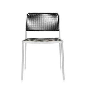 Audrey Side Chair Side/Dining Kartell White Painted Frame/Black Seat & Back 