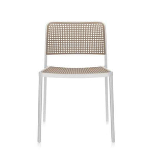 Audrey Side Chair Side/Dining Kartell White Painted Frame/Sand Seat & Back 