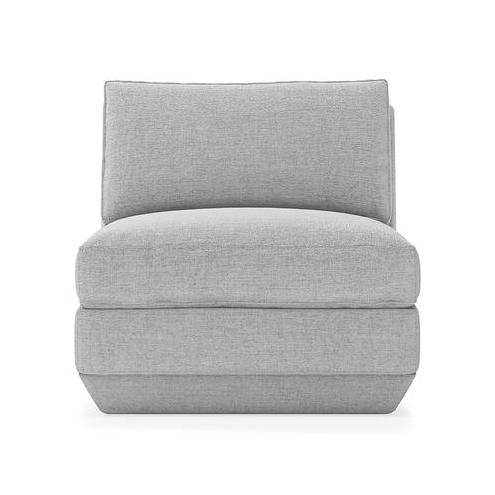 Podium Armless Chair Gus Modern Bayview Silver