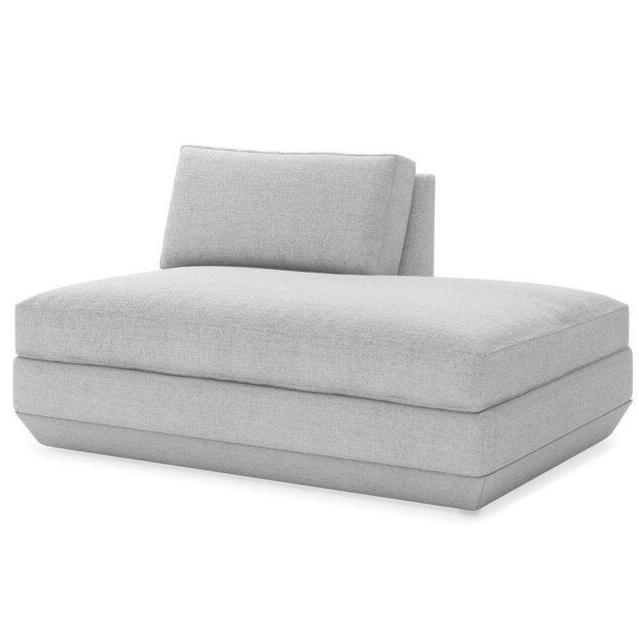 Podium Lounge Right modular lounge Gus Modern Bayview Silver