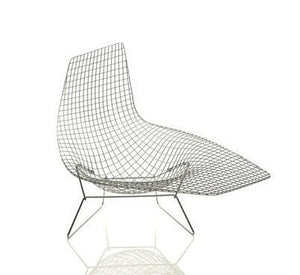 Bertoia Asymmetric Chaise Lounge With Seat Cushion lounge chair Knoll 
