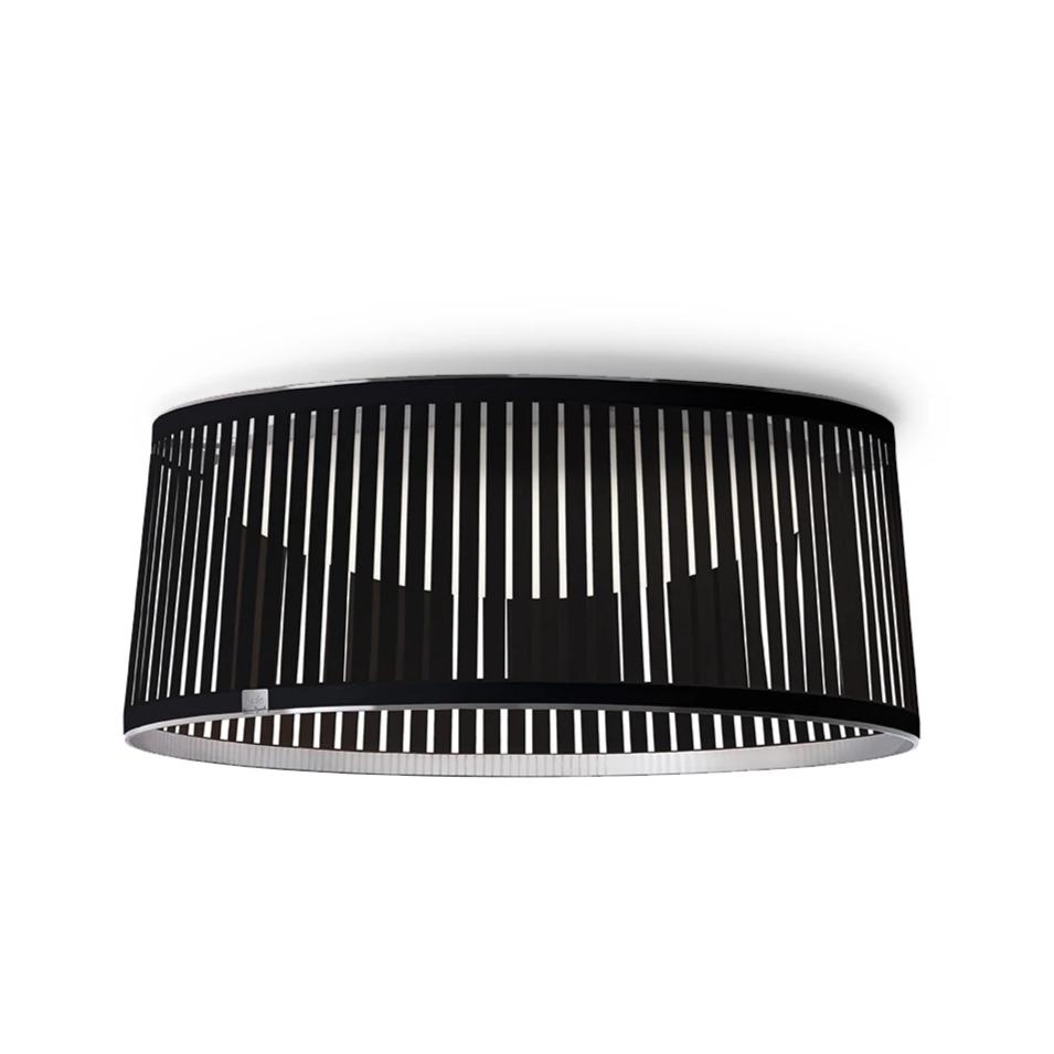 Solis Drum Flush Ceiling Lamp Ceiling lamp Pablo Black 24"