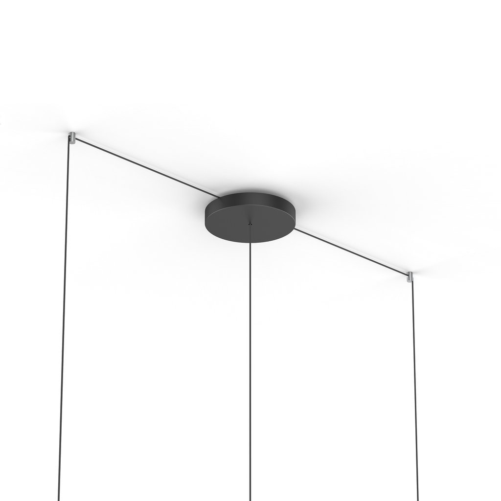 Bola Disc Multi-Light Canopy ceiling lights Pablo 9" (Up to 6 Lamps) - Black