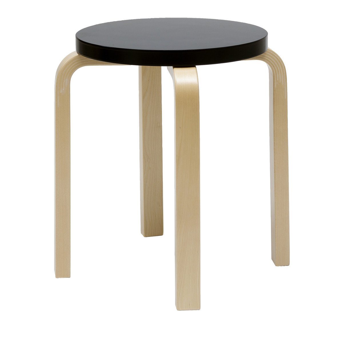 Stool E60 Stools Artek Lacquered Black Seat