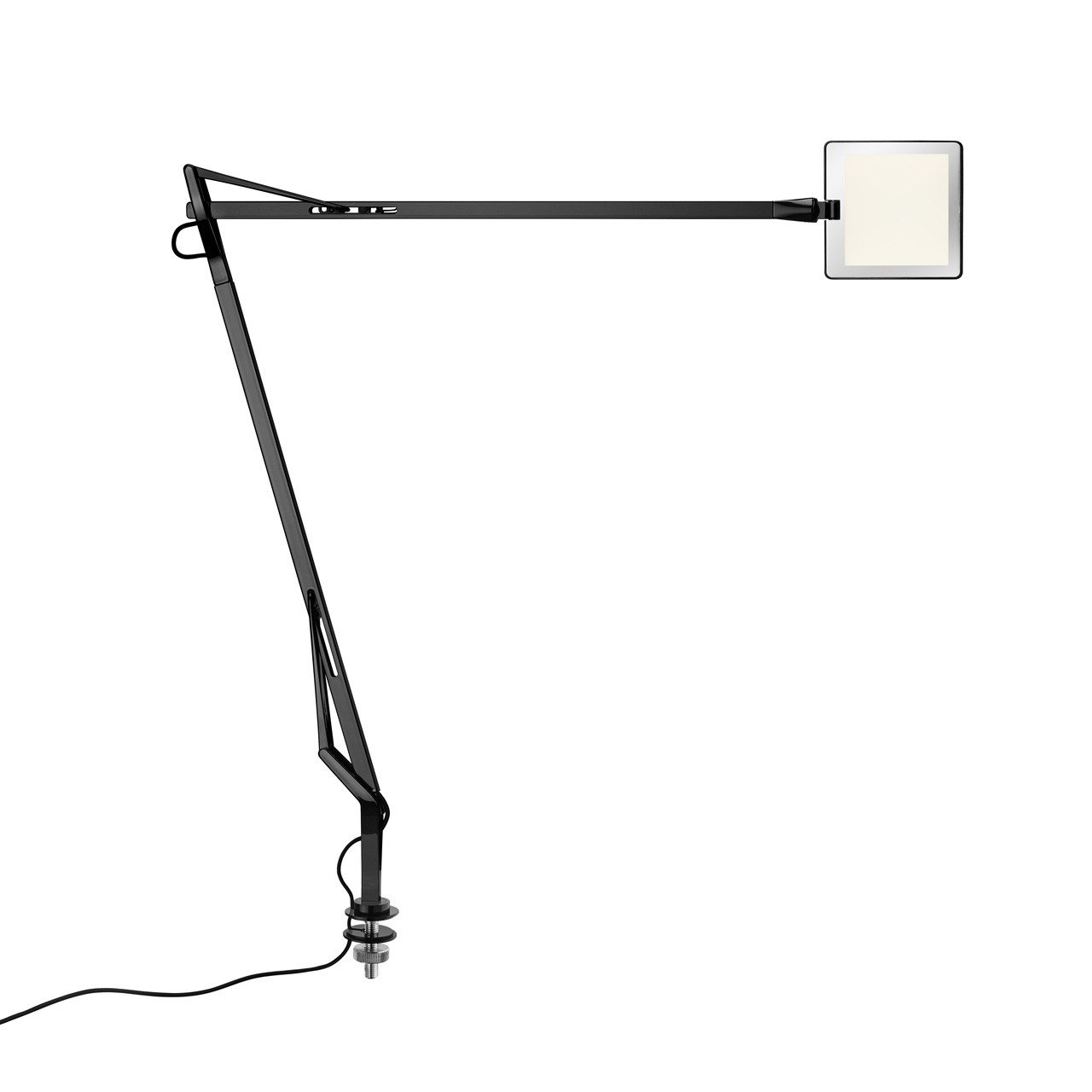 Kelvin Edge LED Table Lamp Table Lamps Flos Black Desk Support Hidden Cable