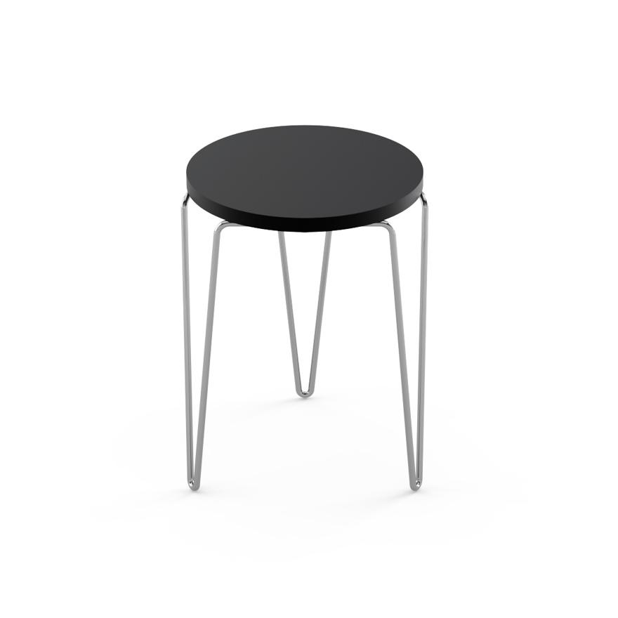 Florence Knoll Hairpin Stacking Table table Knoll Black chrome base