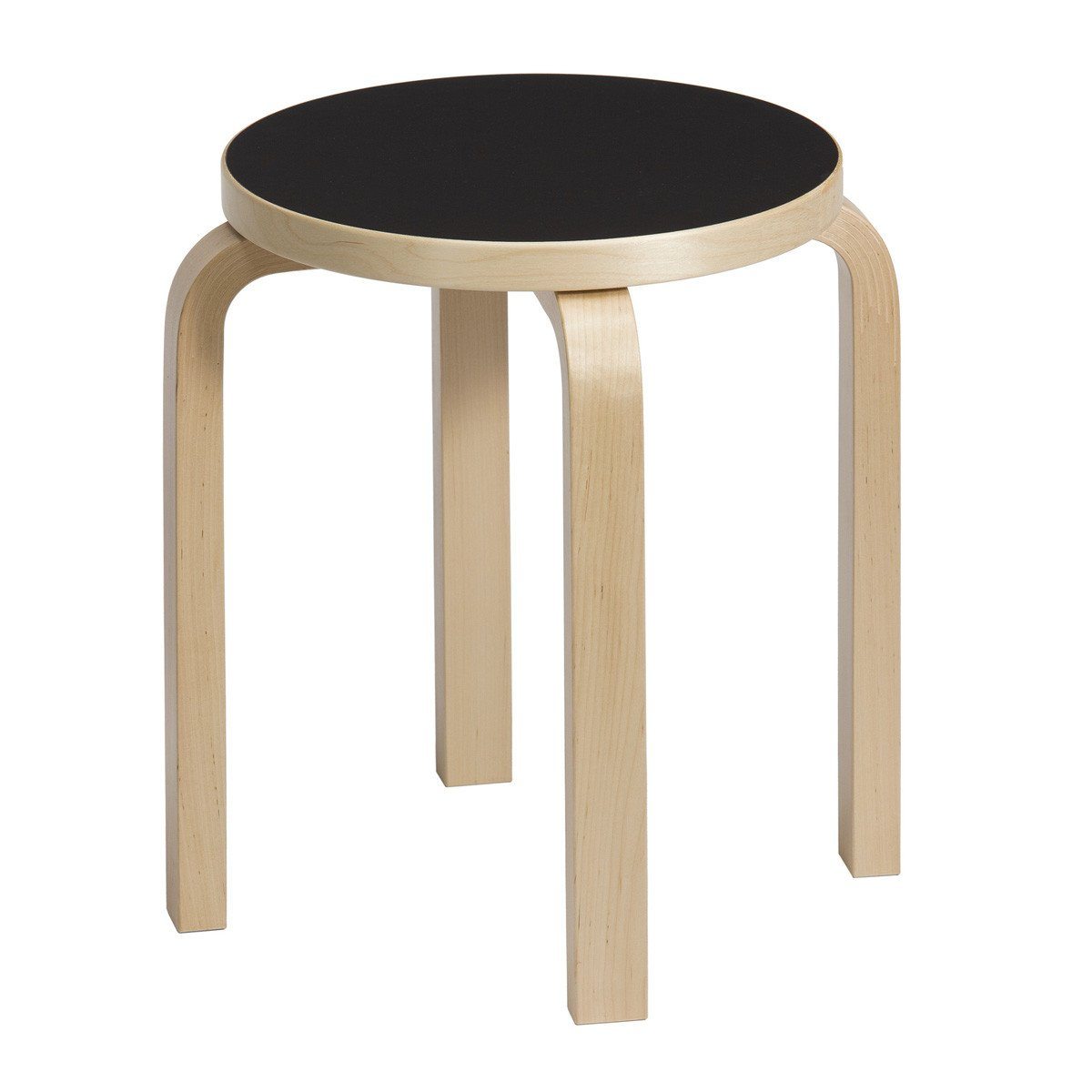 Stool E60 Stools Artek Linoleum Black Seat