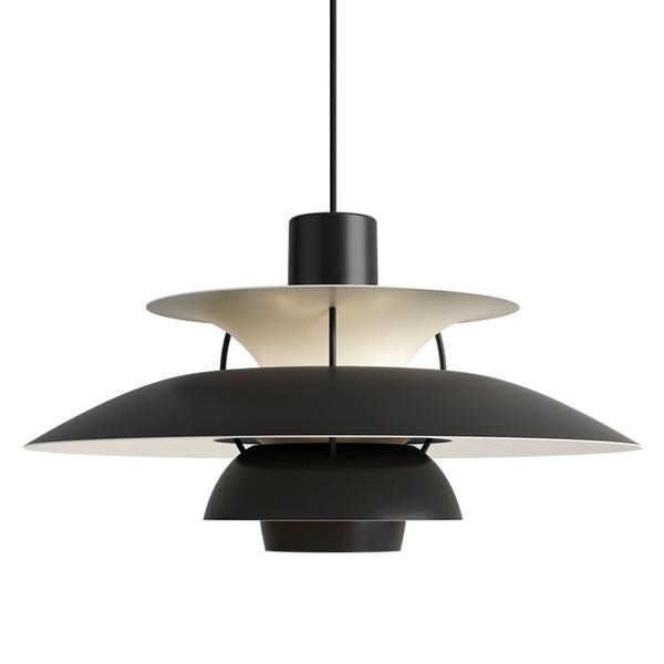 PH 5 Pendant Light hanging lamps Louis Poulsen Monochrome Black