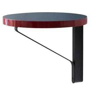 KAARI Wall Shelf Round REB 007 Shelf Artek Blue Linoleum-Red Edge Gloss / Black Oak