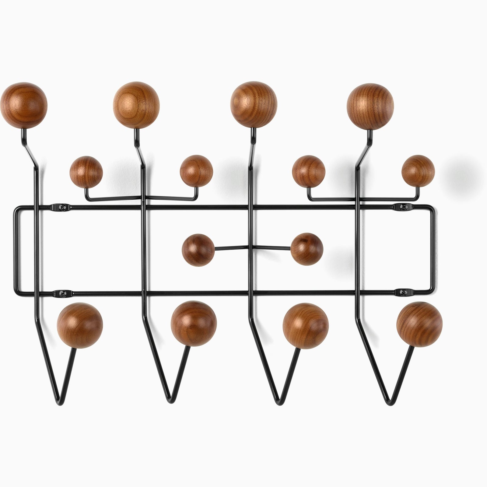 Eames Hang It All Coat Rack Coat Hooks herman miller Black Frame - Walnut Spheres +$100.00