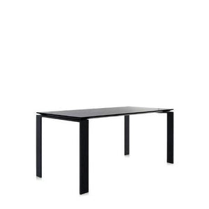 Four Table - Laminate Top Dining Tables Kartell Standard - 63" Black Body/Black Top 