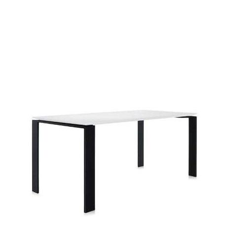 Four Table - Laminate Top Dining Tables Kartell Medium - 75" +$195.00 Black Body/White Top