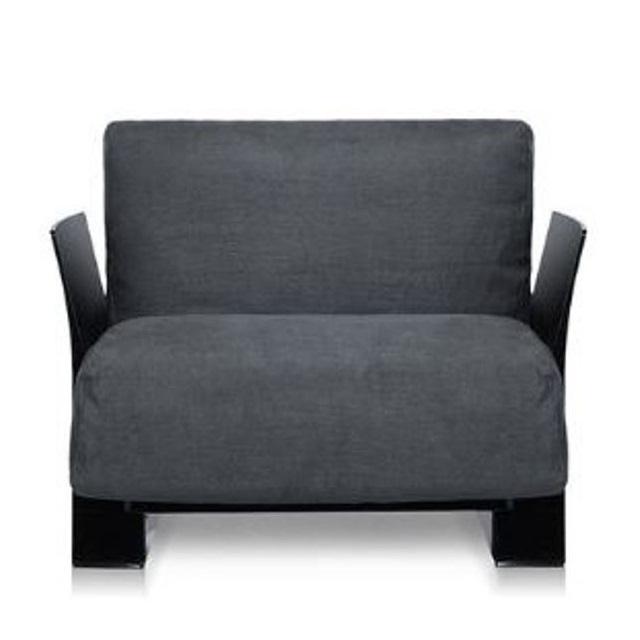 Pop Chair Lounge Chair Kartell Black Grey