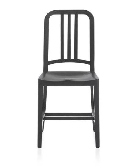 Navy Wood Chair Chairs Emeco Black-Stained Oak