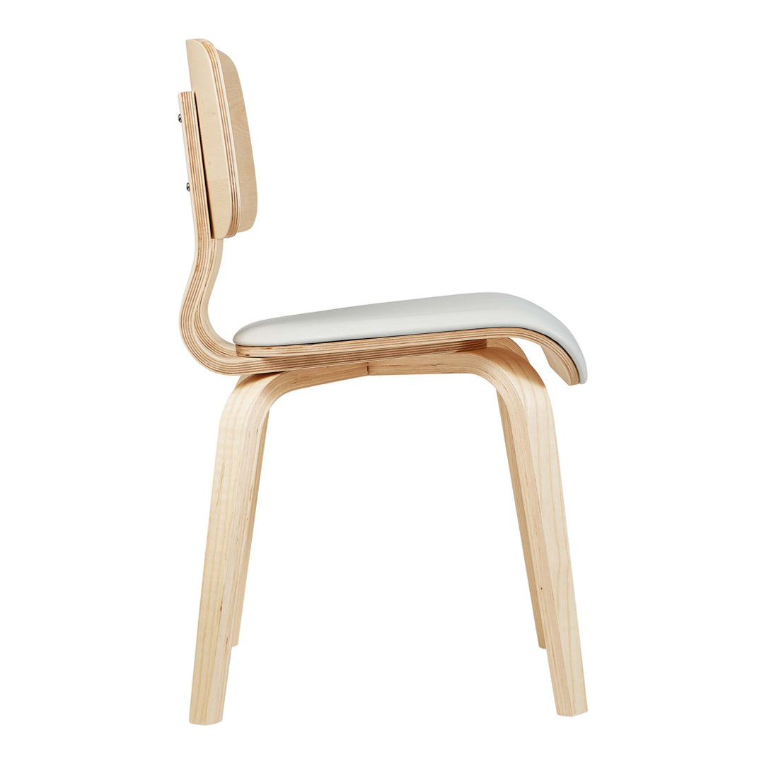 Cardinal Dining Chair Dining chairs Gus Modern Blonde Ash Moto White Leather