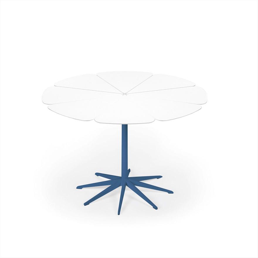Petal Dining Table Outdoors Knoll White Petals Blue