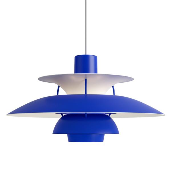 PH 5 Pendant Light hanging lamps Louis Poulsen Monochrome Blue