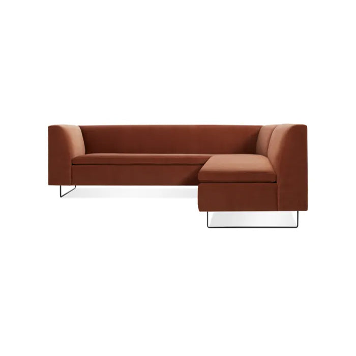 Bonnie and Clyde Sectional Sofa BluDot Copper Velvet