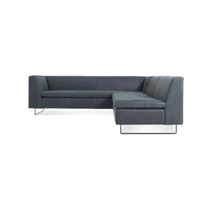 Bonnie and Clyde Sectional Sofa BluDot Ink Leather 