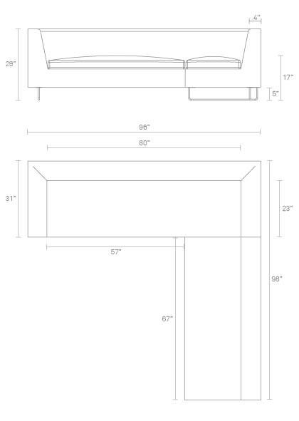 Bonnie and Clyde Sectional Sofa BluDot